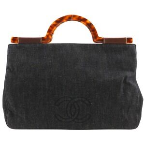 CHANEL Blue Logo Bag